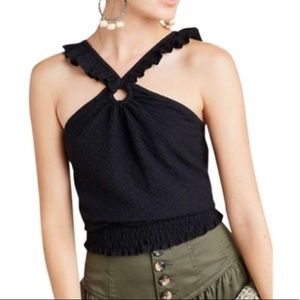 NWOT Anthropologie Marisol Ruffle Halter Top
